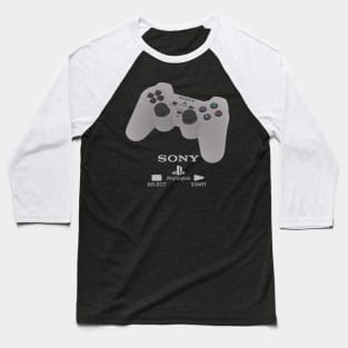 PlayStation Controller Semi-Simplistic Dark Baseball T-Shirt